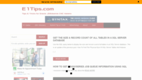 What E1tips.com website looked like in 2022 (2 years ago)