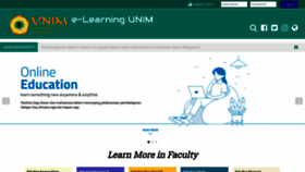 What E-learning.unim.ac.id website looked like in 2022 (2 years ago)