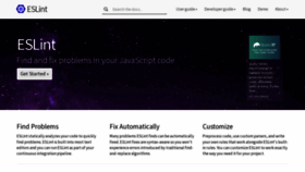 What Eslint.org website looked like in 2022 (3 years ago)