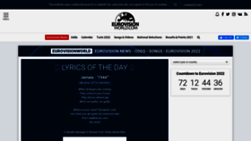 What Eurovisionworld.com website looked like in 2022 (2 years ago)