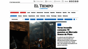 What Eltiempo.pe website looked like in 2022 (2 years ago)