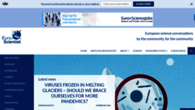 What Euroscientist.com website looked like in 2022 (2 years ago)
