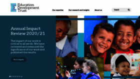 What Educationdevelopmenttrust.com website looked like in 2022 (3 years ago)
