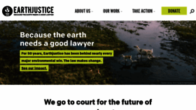 What Earthjustice.org website looked like in 2022 (2 years ago)