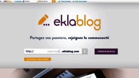 What Eklablog.fr website looked like in 2022 (2 years ago)