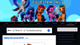 What Equestriadaily.com website looked like in 2022 (2 years ago)