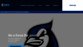 What Etown.edu website looked like in 2022 (2 years ago)
