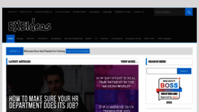 What Exeideas.com website looked like in 2022 (3 years ago)