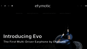 What Etymotic.com website looked like in 2022 (2 years ago)