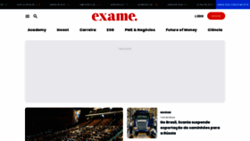 What Exame.com website looked like in 2022 (2 years ago)