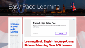 What Easypacelearning.com website looked like in 2022 (2 years ago)