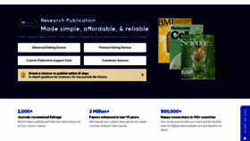 What Editage.com website looked like in 2022 (2 years ago)