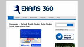 What Exams360.co.in website looked like in 2022 (2 years ago)