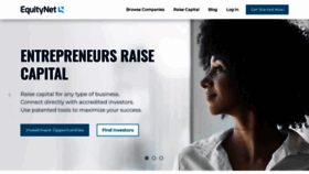 What Equitynet.com website looked like in 2022 (3 years ago)