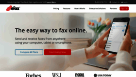 What Efax.com website looked like in 2022 (2 years ago)