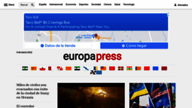 What Europapress.es website looked like in 2022 (2 years ago)