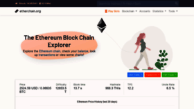 What Etherchain.org website looked like in 2022 (2 years ago)