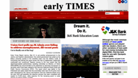 What Earlytimes.in website looked like in 2022 (4 years ago)