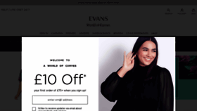 What Evans.co.uk website looked like in 2022 (2 years ago)