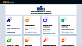 What Estreito.sigeescola.com.br website looked like in 2022 (2 years ago)