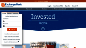 What Exchangebank.com website looked like in 2022 (2 years ago)