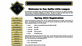 What Eglittleleague.org website looked like in 2022 (2 years ago)