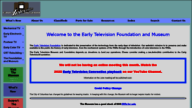 What Earlytelevision.org website looked like in 2022 (1 year ago)