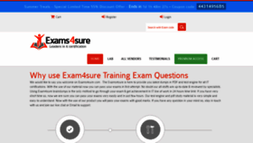 What Exams4sure.com website looked like in 2022 (1 year ago)