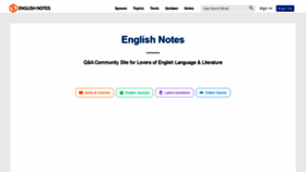 What Englishnotes.com website looked like in 2022 (1 year ago)