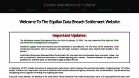 What Equifaxbreachsettlement.com website looked like in 2022 (1 year ago)