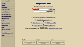 What Easydamus.com website looked like in 2022 (1 year ago)
