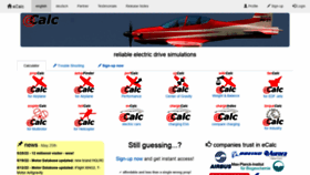 What Ecalc.ch website looked like in 2022 (1 year ago)
