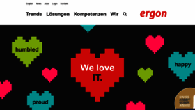 What Ergon.ch website looked like in 2022 (1 year ago)
