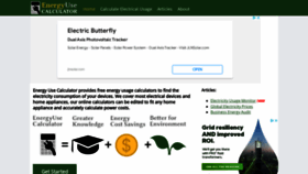 What Energyusecalculator.com website looked like in 2022 (1 year ago)