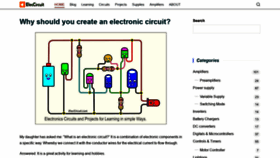 What Eleccircuit.com website looked like in 2022 (1 year ago)