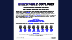 What Executableoutlines.com website looked like in 2022 (1 year ago)