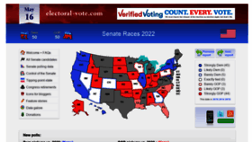 What Electoral-vote.com website looked like in 2022 (1 year ago)