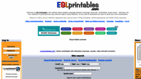 What Eslprintables.com website looked like in 2022 (1 year ago)