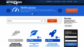 What Endora.cz website looked like in 2022 (1 year ago)