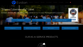 What Evidian.com website looked like in 2022 (1 year ago)