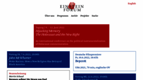 What Einsteinforum.de website looked like in 2022 (1 year ago)