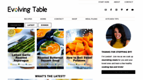 What Evolvingtable.com website looked like in 2022 (3 years ago)