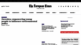 What Europeantimes.news website looked like in 2022 (1 year ago)