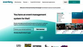 What Eventeny.com website looked like in 2022 (1 year ago)