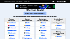 What Ethereum-faucet.org website looked like in 2022 (1 year ago)