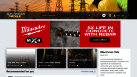 What Electriciantalk.com website looked like in 2022 (1 year ago)