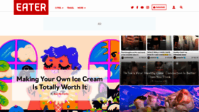 What Eater.com website looked like in 2022 (1 year ago)