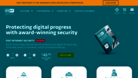 What Eset.com website looked like in 2022 (1 year ago)