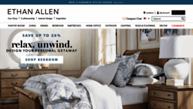 What Ethanallen.com website looked like in 2022 (1 year ago)