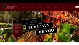What Edgewood.edu website looked like in 2022 (1 year ago)
